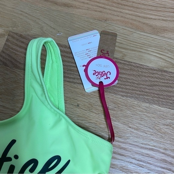 Justice Bikini Swim Suit NWT Large 12/14 Green Two Piece Bathing Kids Youth - Picture 3 of 6